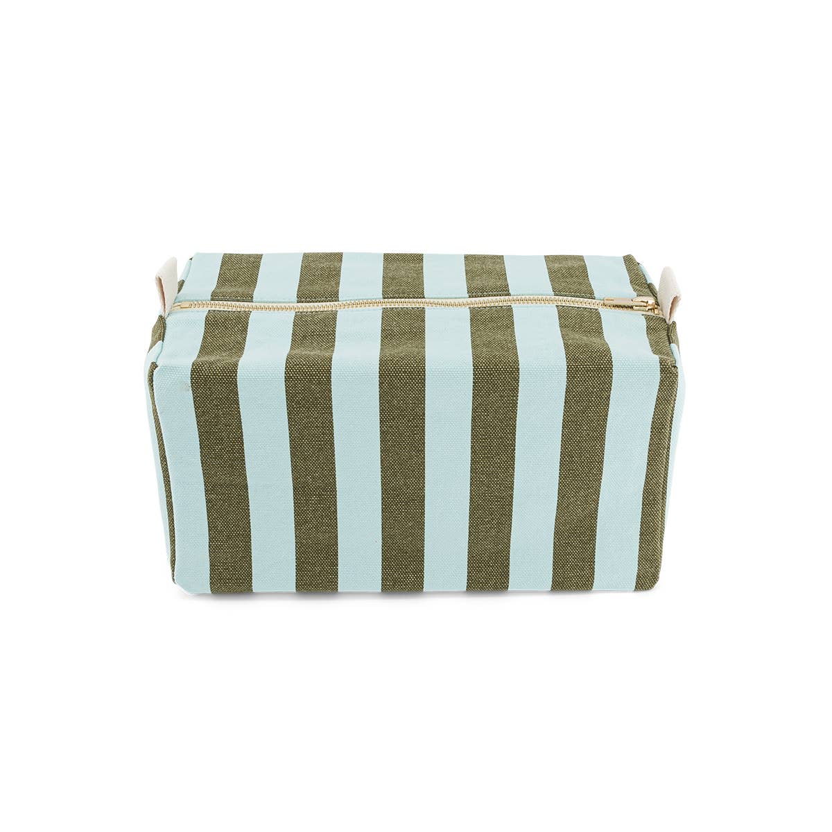 VIC TOILETRY BAG STRIPES AQUA / OLIVE