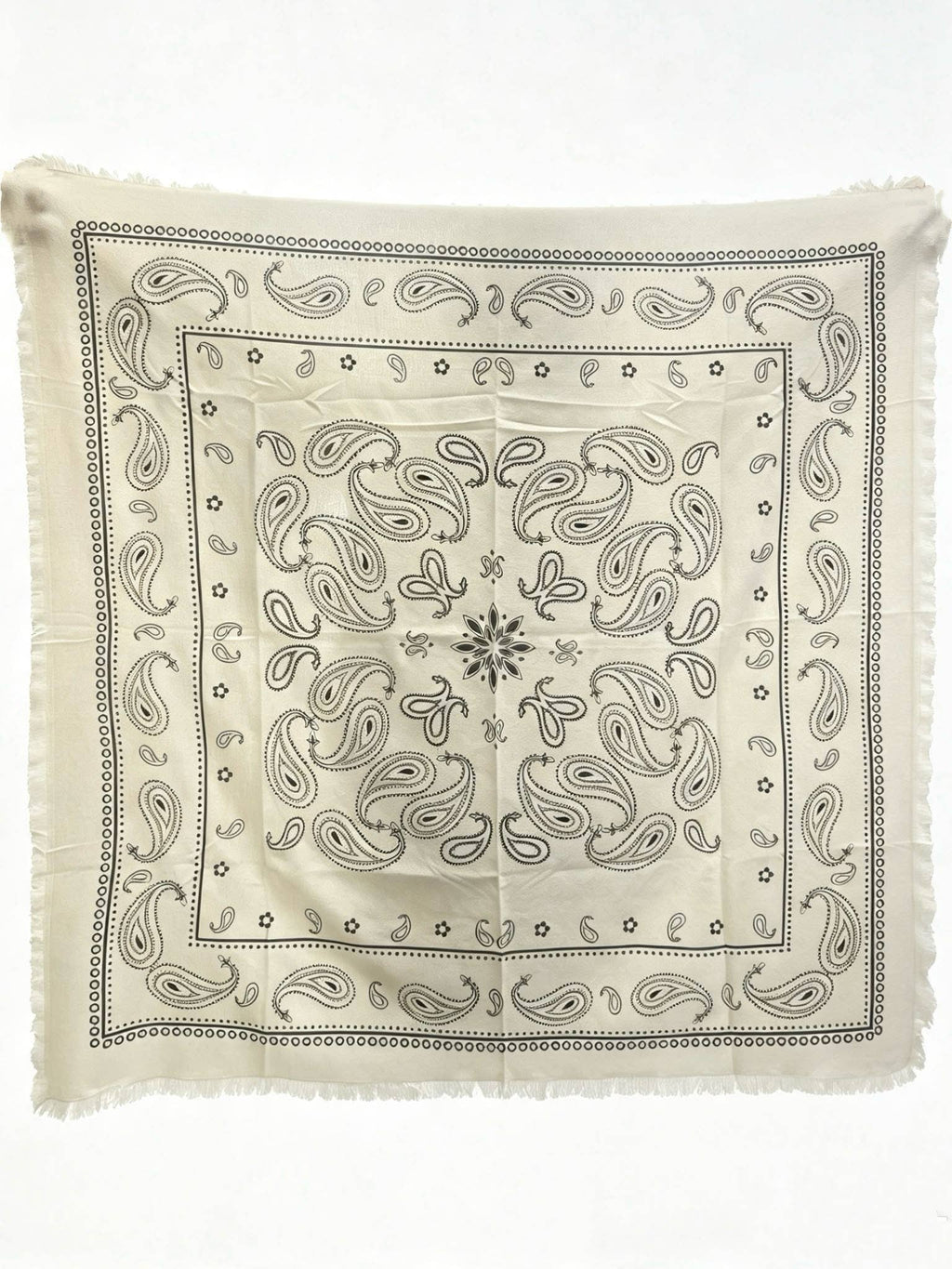 K2 Square wool scarf with paisley pattern