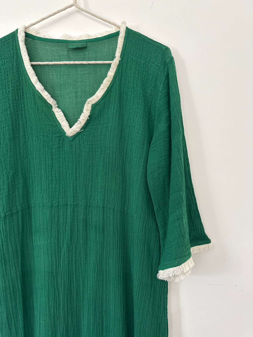Ambas green eyelash tunic - size II