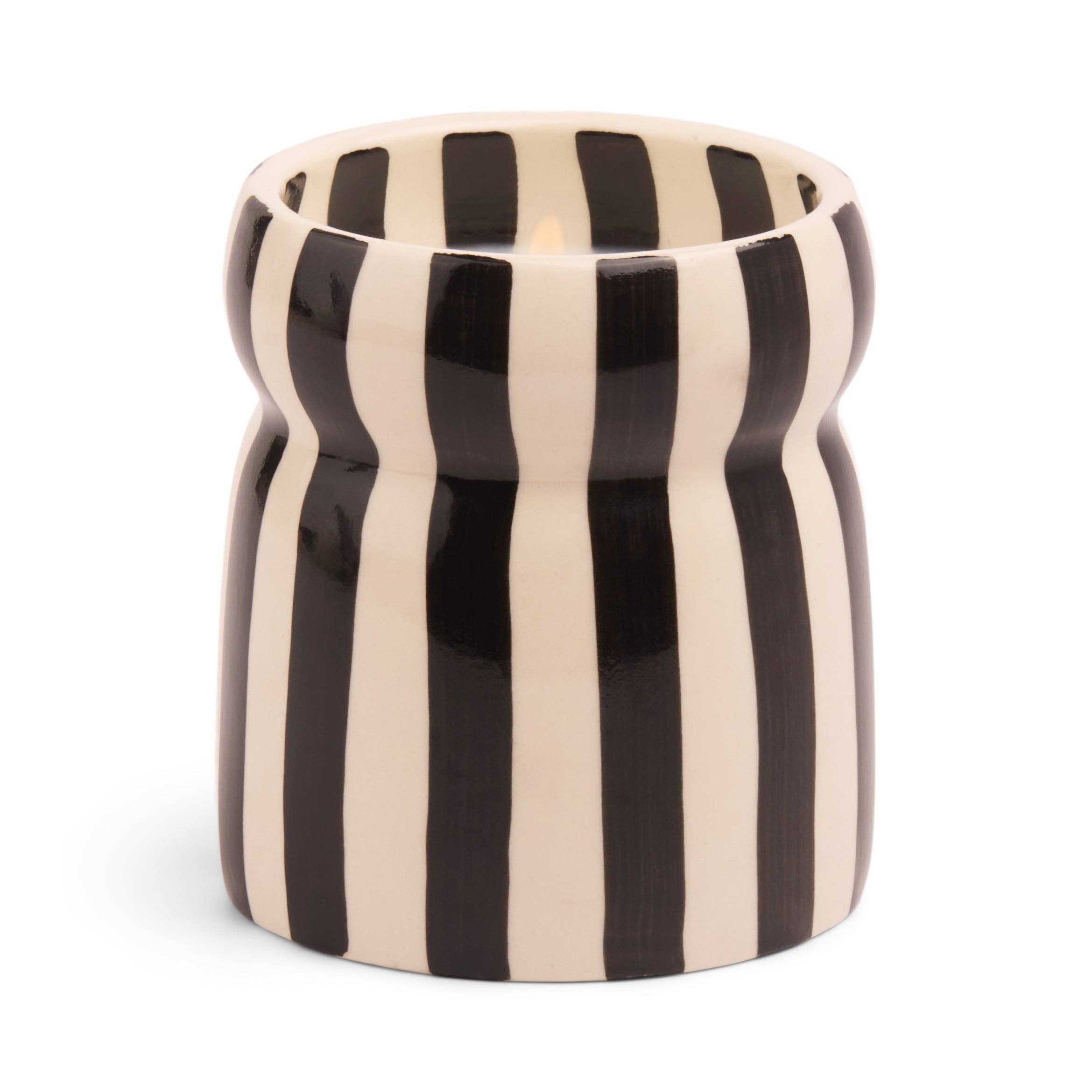 Paddywax Cabana Black Ceramic Candle - Lava Stone