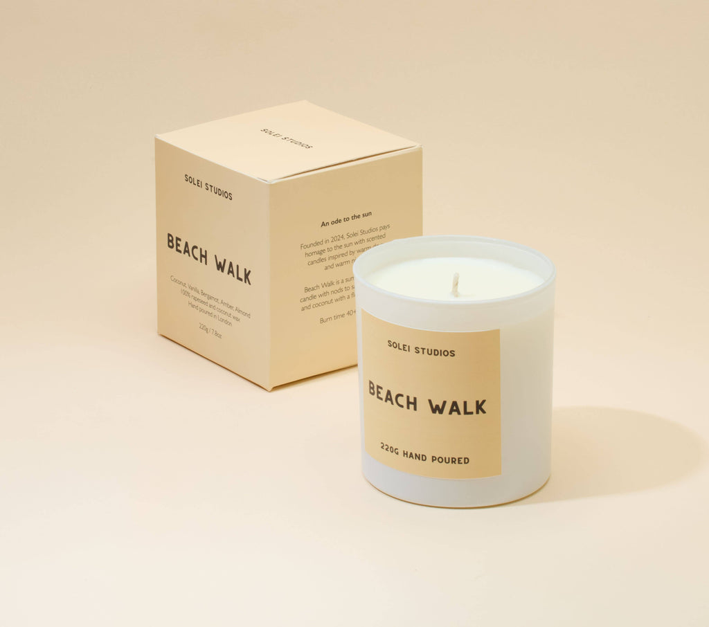 Beach Walk - Coconut & Bergamot - Hand poured - 220g