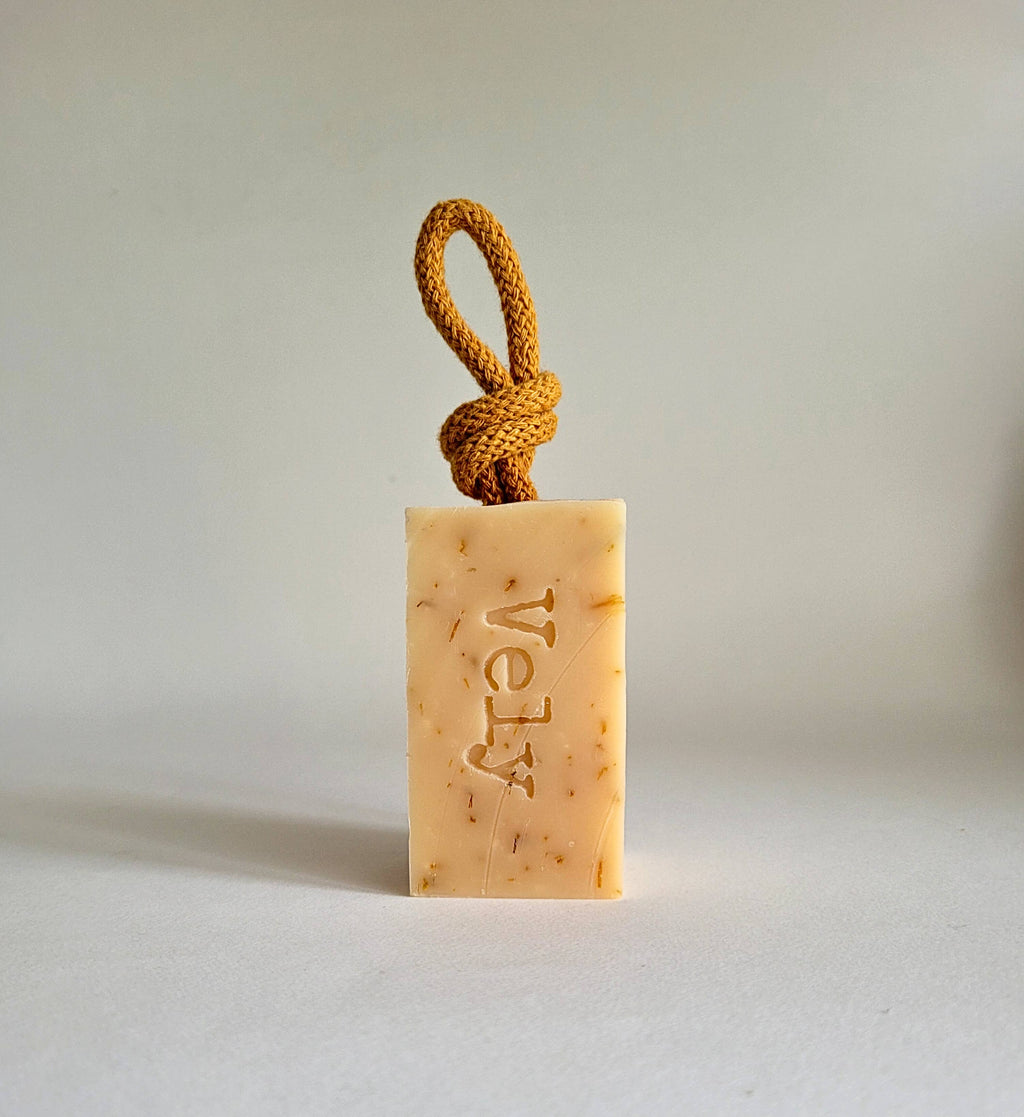 Natural Handmade Soap On A Rope "Italian Summer"