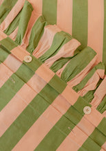 Load image into Gallery viewer, Cotton Duvet Cover in Green Stripe
