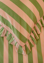 Load image into Gallery viewer, Pair of Cotton Pillowcases in Green Stripe
