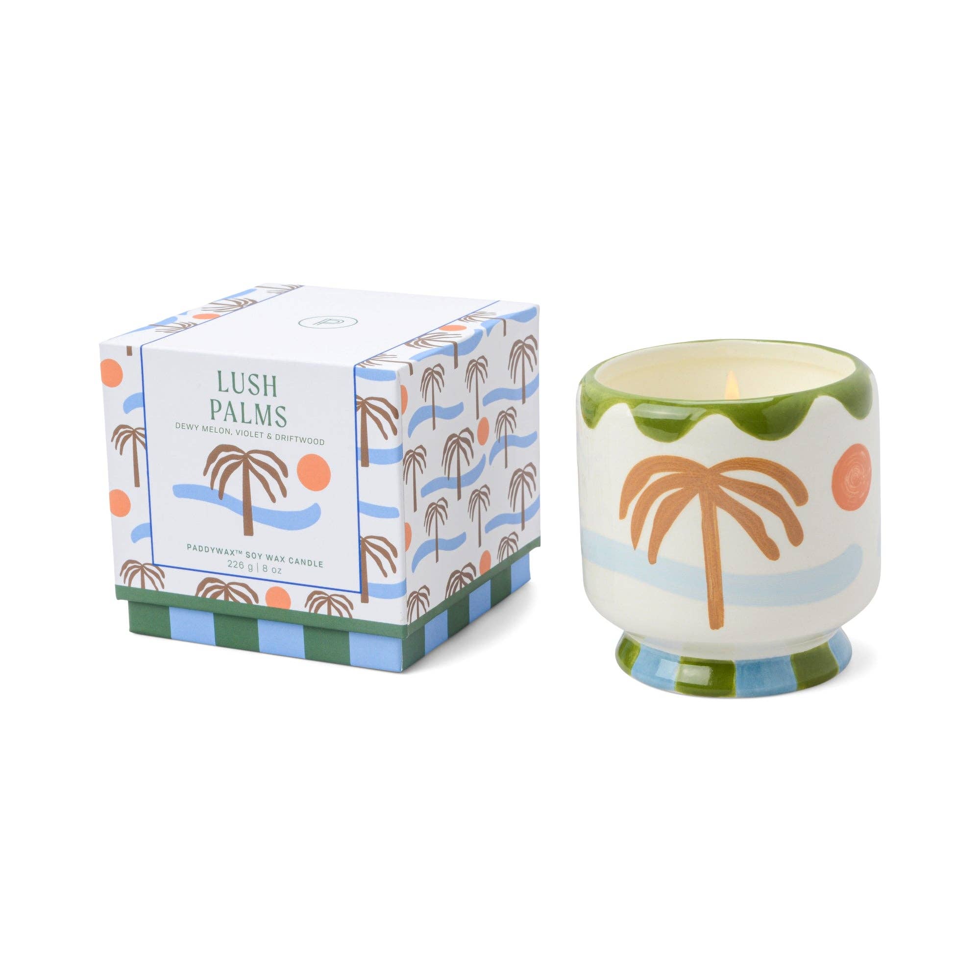 Paddywax Adopo Palm Tree Ceramic Candle - Lush Palms
