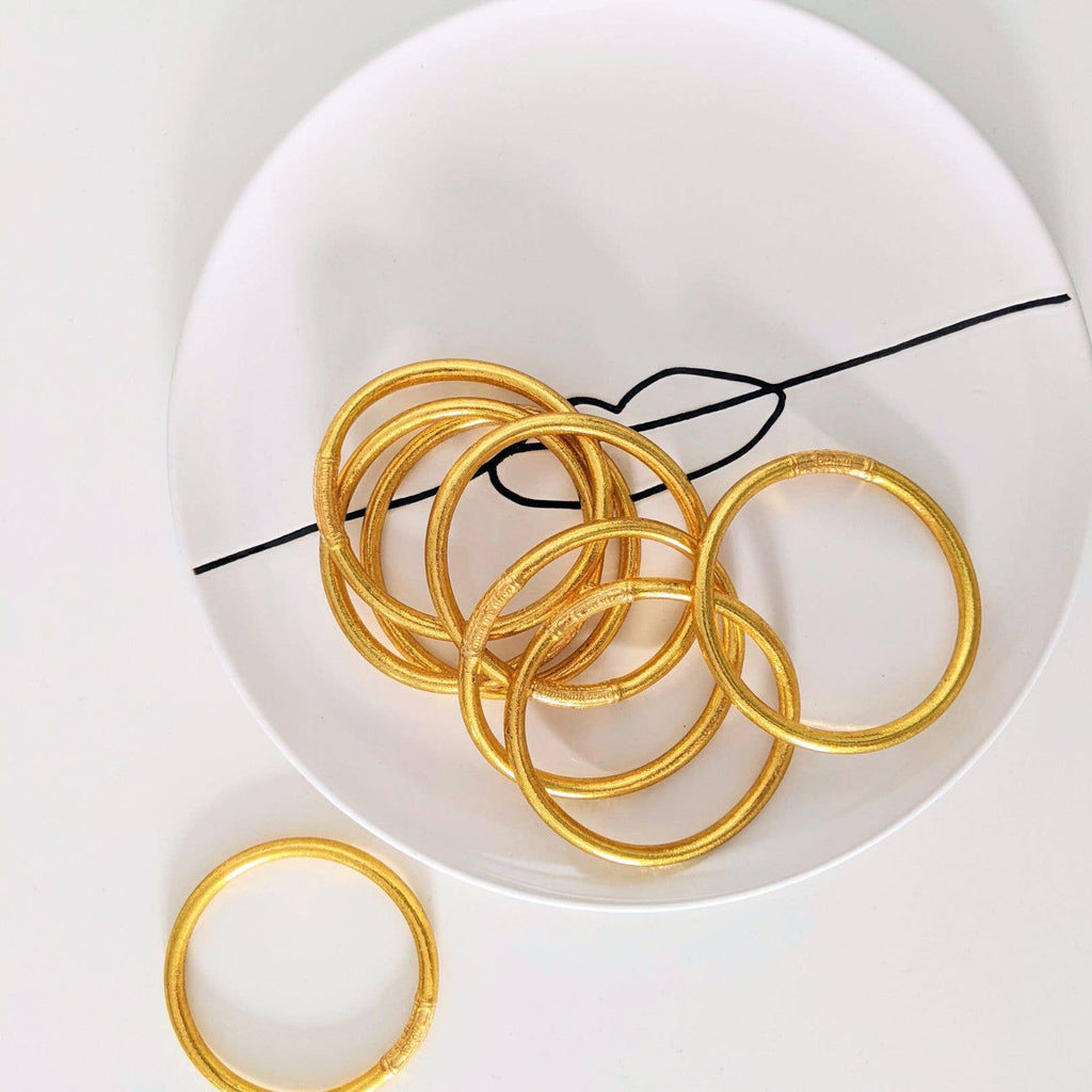 Buddhist bangle bracelet - gold