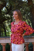 Beth Flores Burgundy Blouse