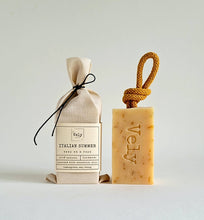 Load image into Gallery viewer, Natural Handmade Soap On A Rope &quot;Italian Summer&quot;
