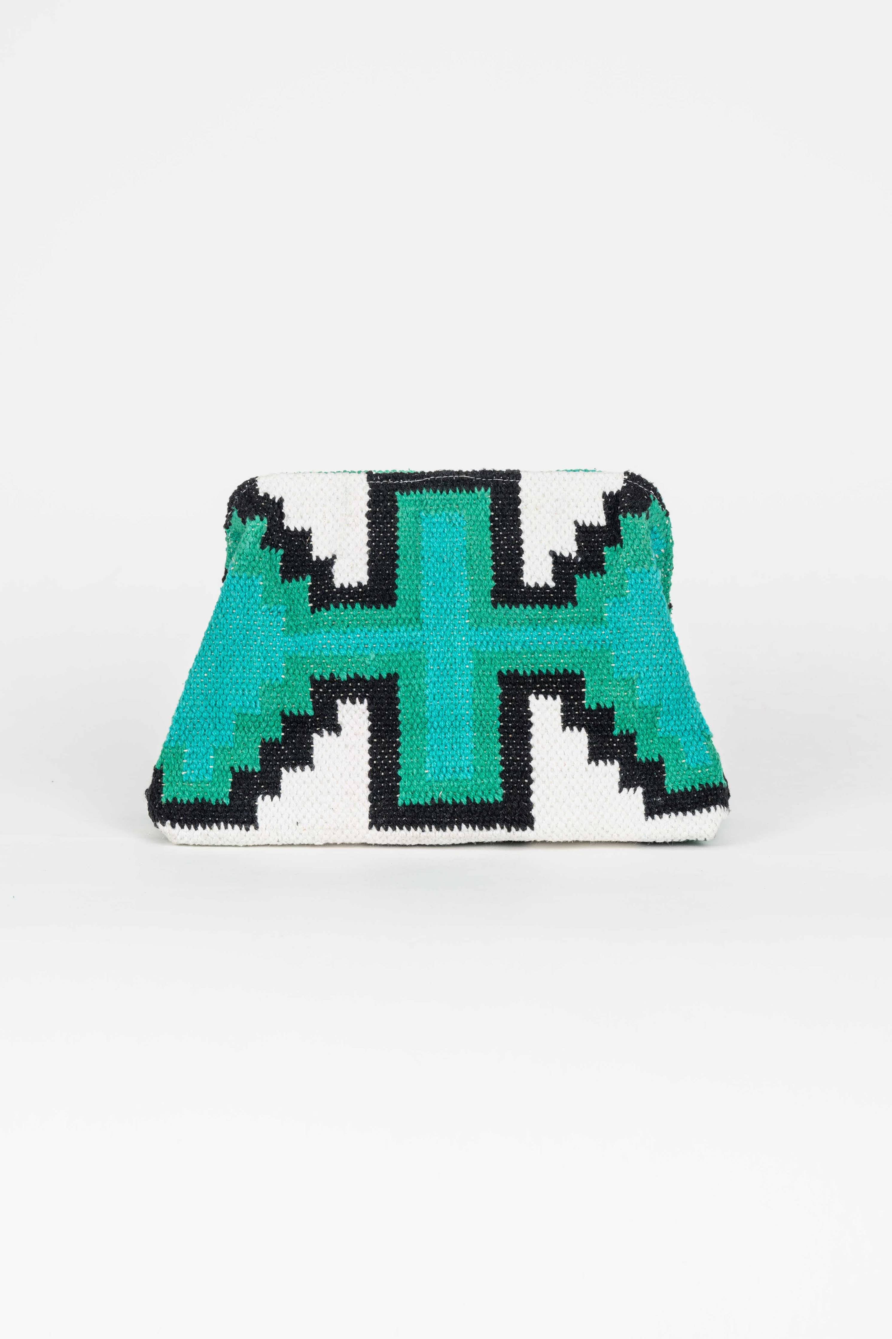 YUCATAN BLUE MULTICOLOR CLUTCH