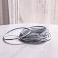 Thin Buddhist bangle - silver