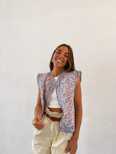 Load image into Gallery viewer, Blue Floral Vest
