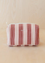 Load image into Gallery viewer, Cotton Wash Bag in Red Stripe
