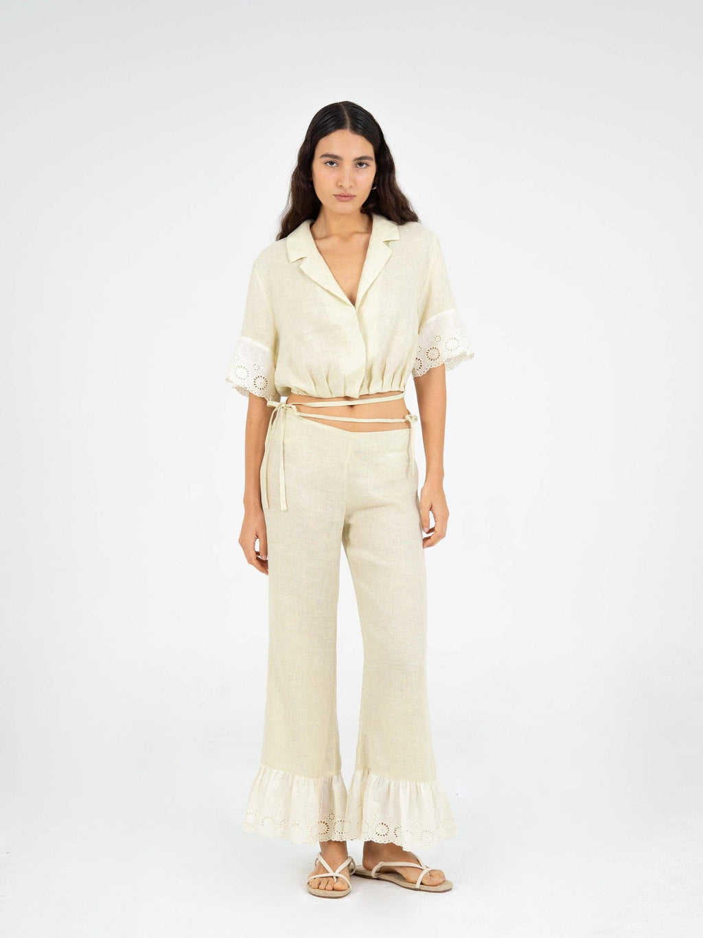 Aurora Linen Beige Pants