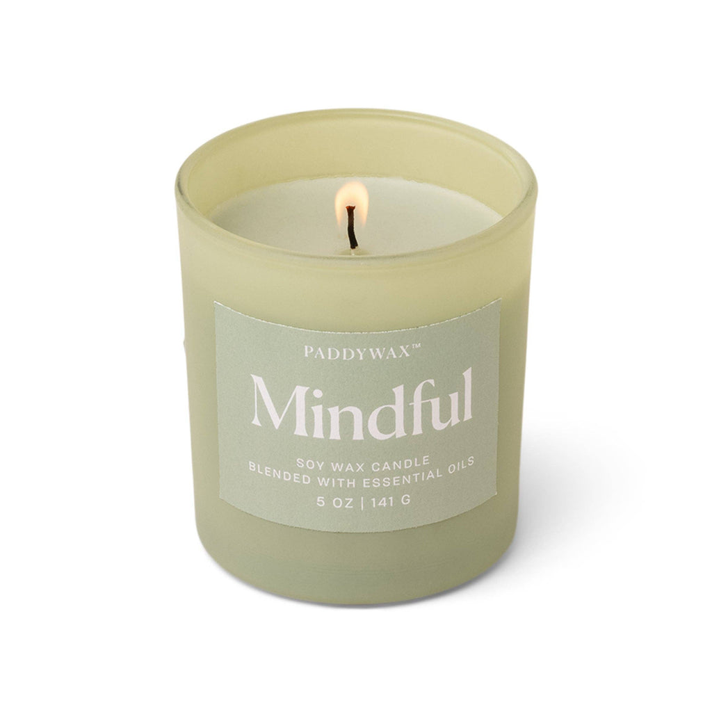 Paddywax Wellness Glass Candle - Green - Mindful