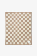 The Teddy Throw - 100% Recycled - Beige Check - AW25