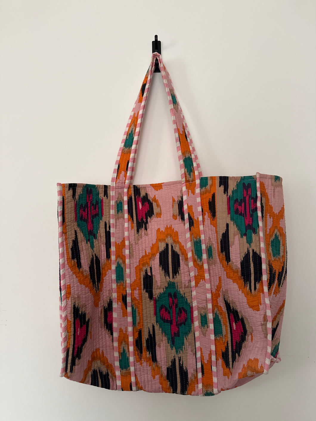 Pink ikat tote