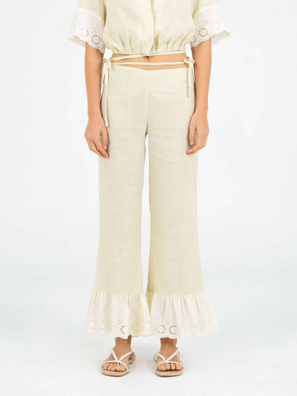 Aurora Linen Beige Pants
