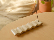 Load image into Gallery viewer, Beige wavy Incense Holder, Minimalist Home Decor
