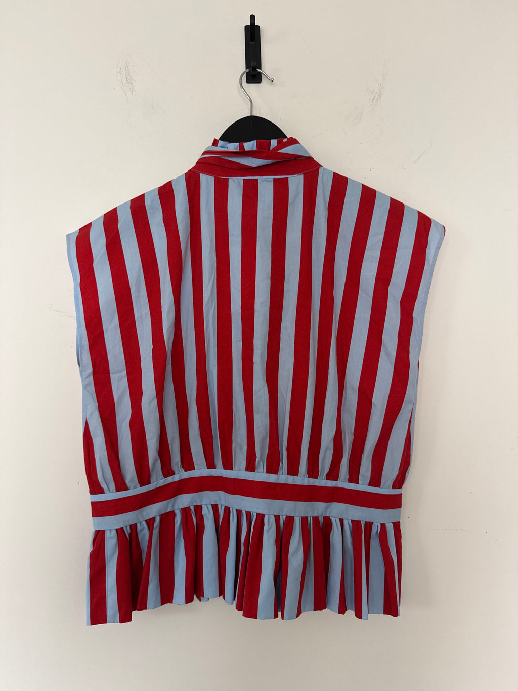 Zara striped tie neck shirt - XL