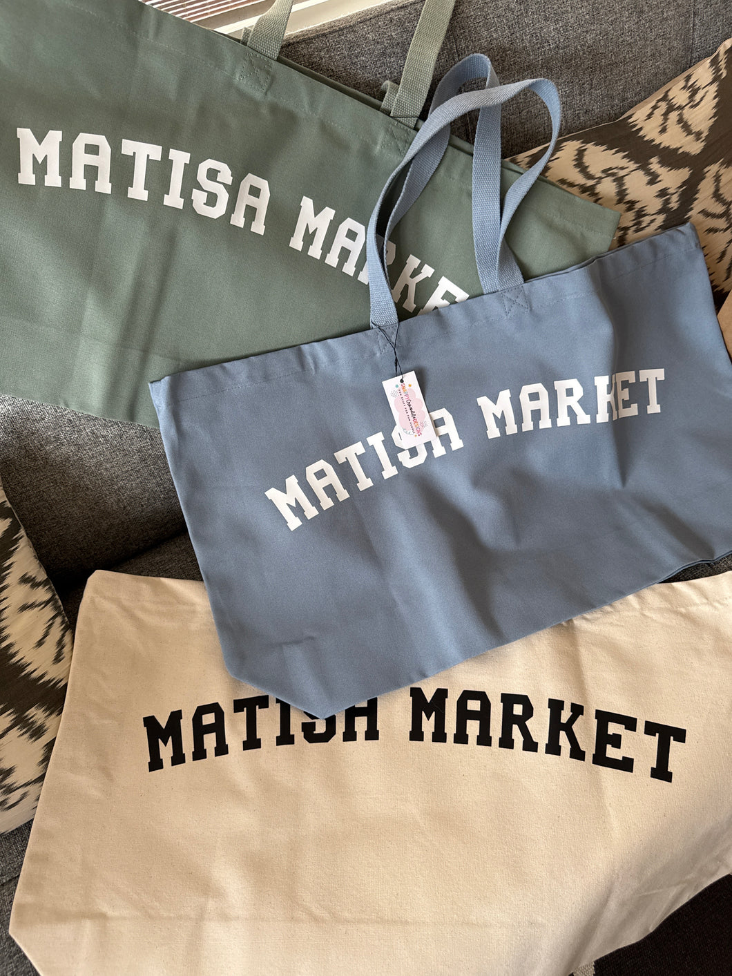 Personalised MATISA MARKET Large Tote Bag - NEW colours