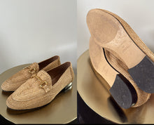 Load image into Gallery viewer, Uterque Raffia Snaffle Loafers - 39
