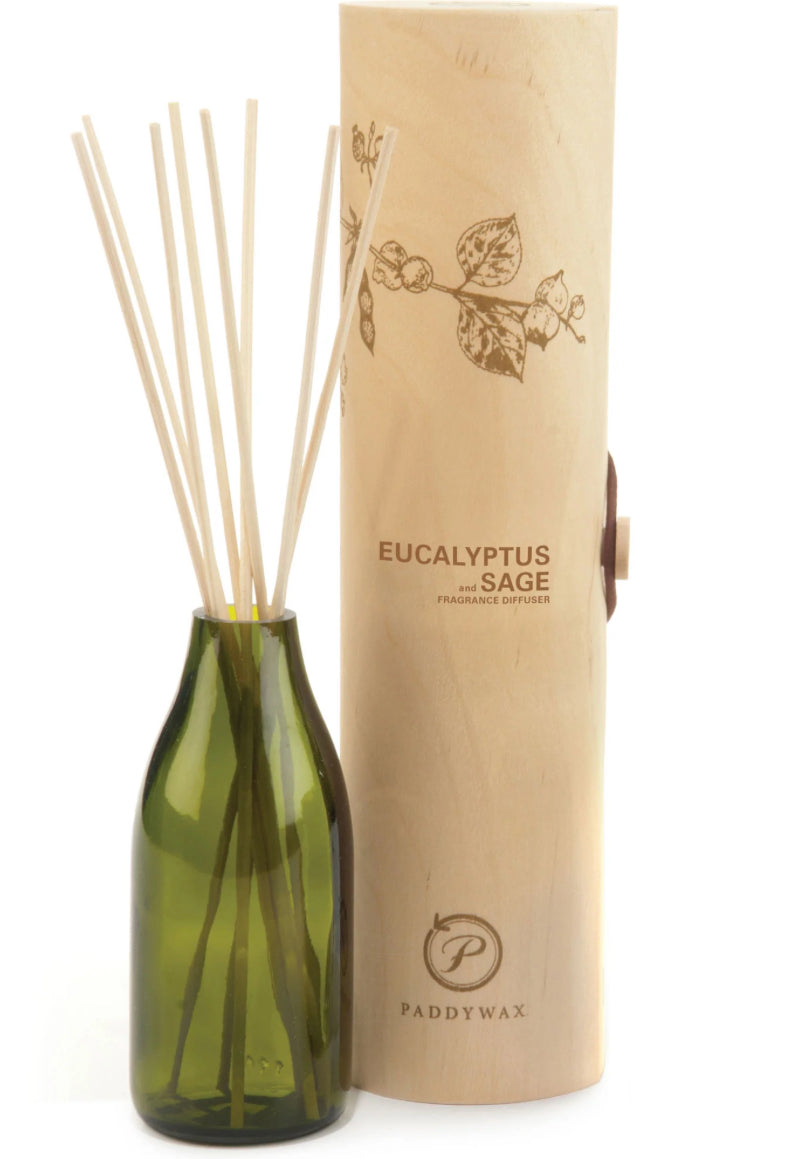 Paddywax Eco Green Fragrance Diffuser 118ml in Recycled Glass Bottle
