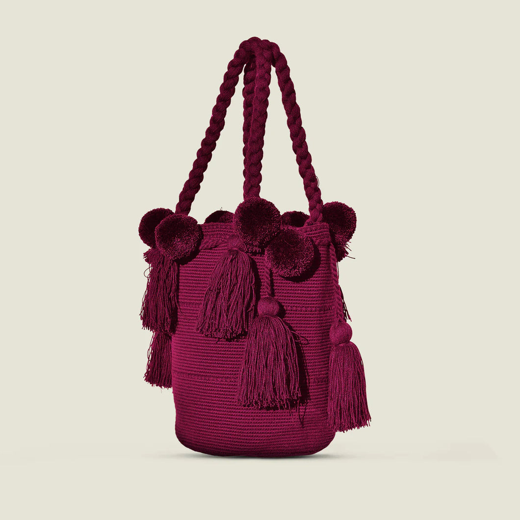 (Copy) (Copy) Columbia Collective Wayuu Berry Pom Pom Bag