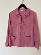 Load image into Gallery viewer, see by chloe pink lace up shirt, Size 10
