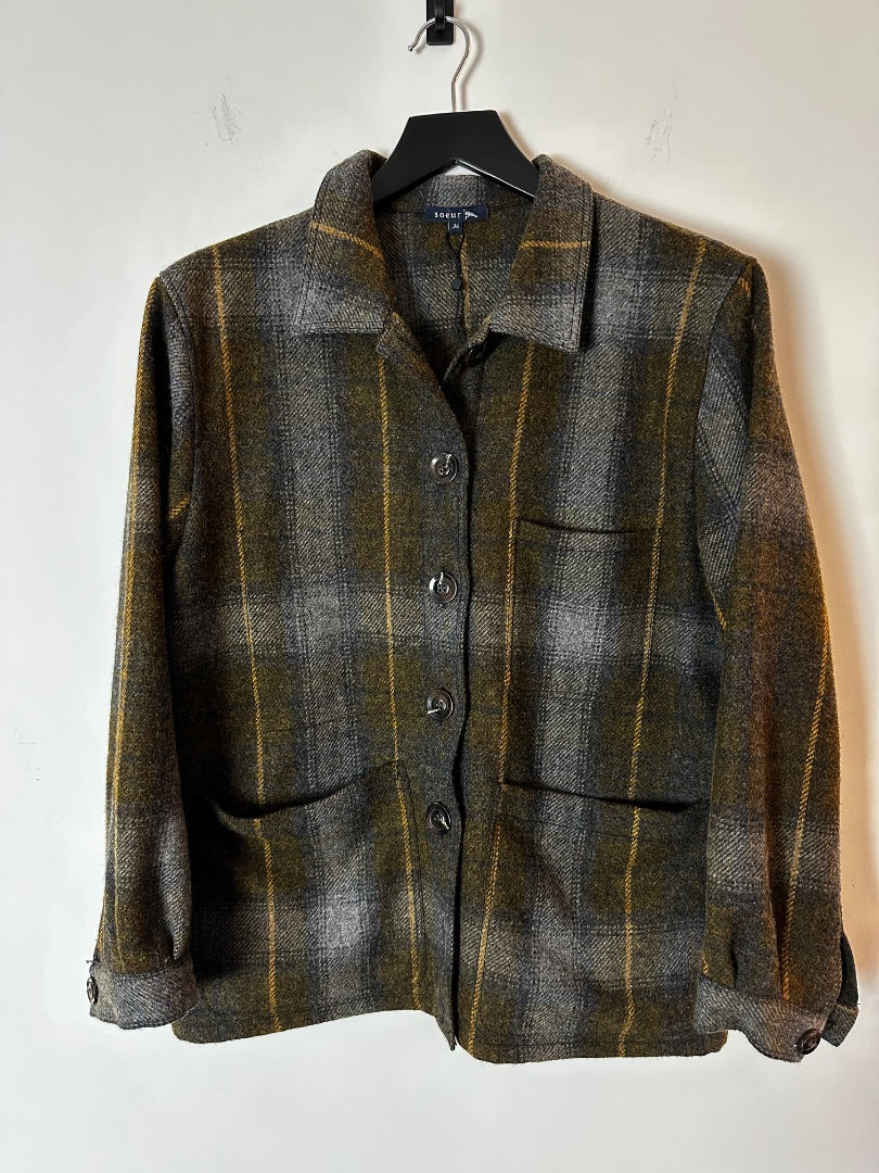 soeur brown fabien wool jacket, Size 36