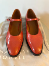 Load image into Gallery viewer, Margaret Howell red leather ballet flats, Size 38.5

