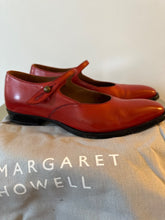 Load image into Gallery viewer, Margaret Howell red leather ballet flats, Size 38.5
