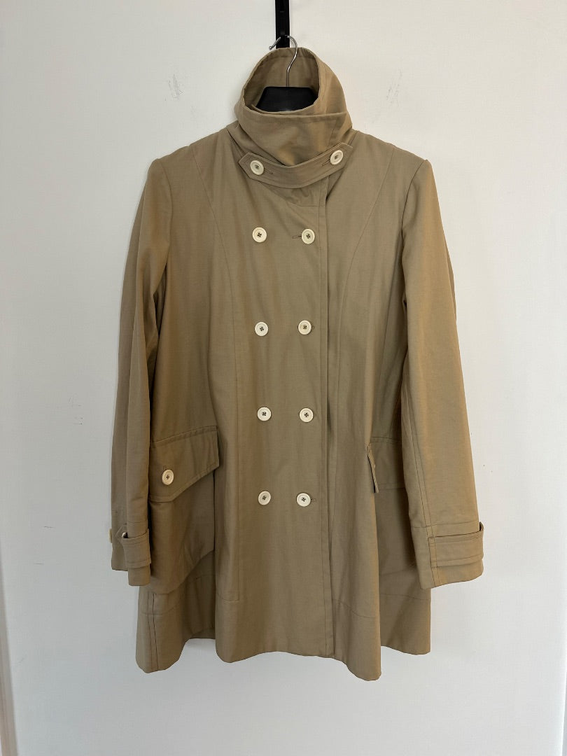 romeo gigli beige swing trench coat, Size 10