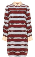 Load image into Gallery viewer, essentiel antwerp burgundy &amp; blue stripe preppy dress, Size 8
