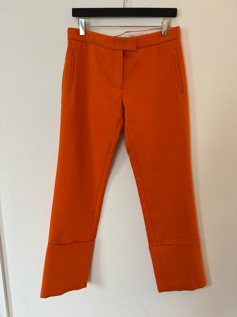 joseph orange cuffed hem trousers, Size 38