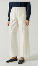Load image into Gallery viewer, Soeur Cream wide legged trousers, Size 36
