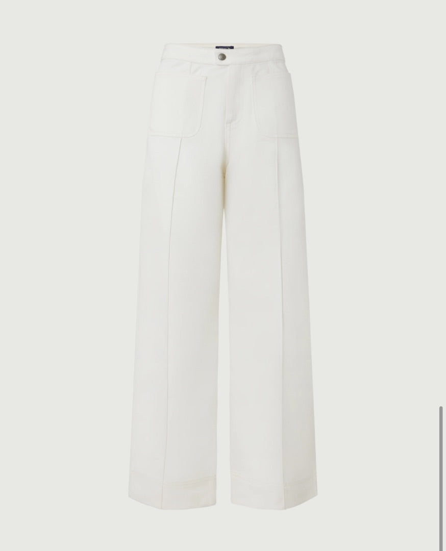 Soeur Cream wide legged trousers, Size 36