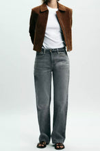Load image into Gallery viewer, zara washed grey high rise jeans, Size 10

