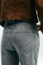 Load image into Gallery viewer, zara washed grey high rise jeans, Size 10
