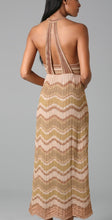 Load image into Gallery viewer, missoni neutrals halter neck maxi dress, Size 10
