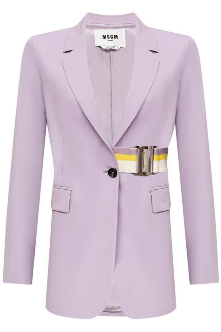 MSGM lilac belted detailed suit, Size 10