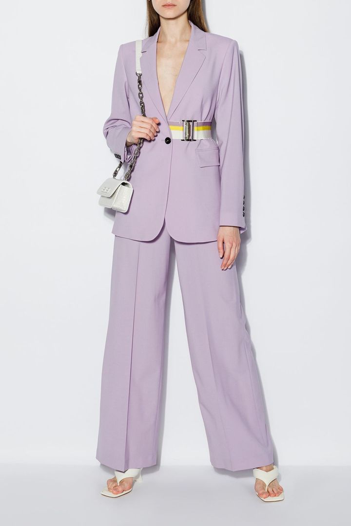 MSGM lilac belted detailed suit, Size 10