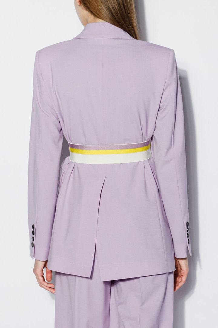 MSGM lilac belted detailed suit, Size 10