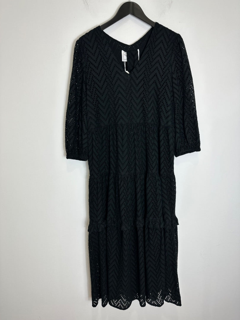 selected femme black broderie anglaise maxi dress, Size 38