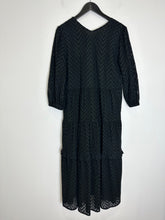 Load image into Gallery viewer, selected femme black broderie anglaise maxi dress, Size 38
