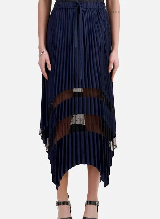 The kooples navy pleated skirt, Size 2