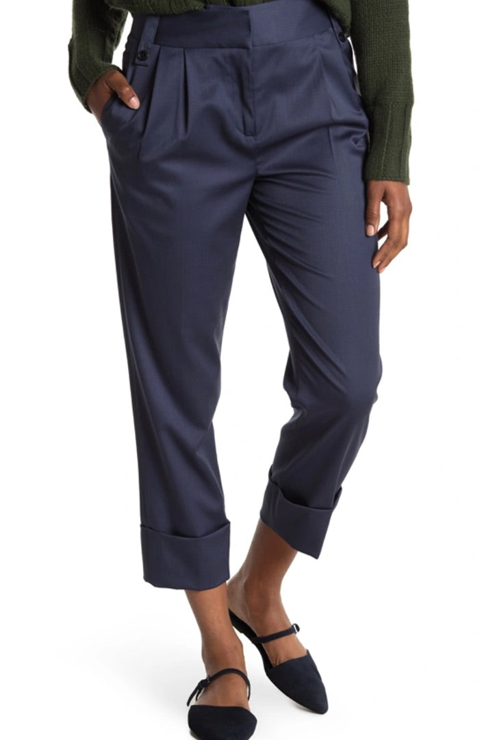 reiss blue mae cuffed trousers, Size 8