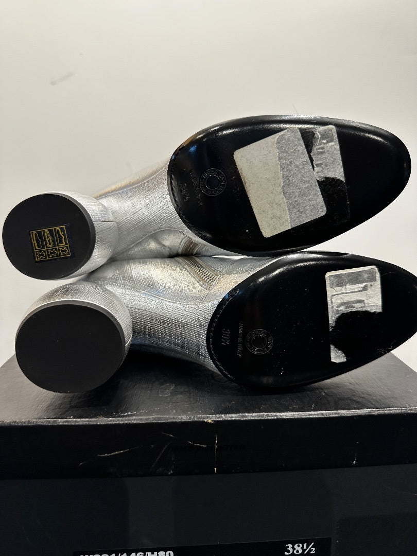 dries van noten silver metallic ankle boots, Size 38.5