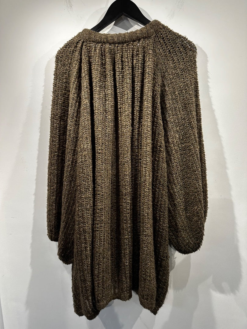 simpson piccadilly taupe tie neck cardigan, Size one size