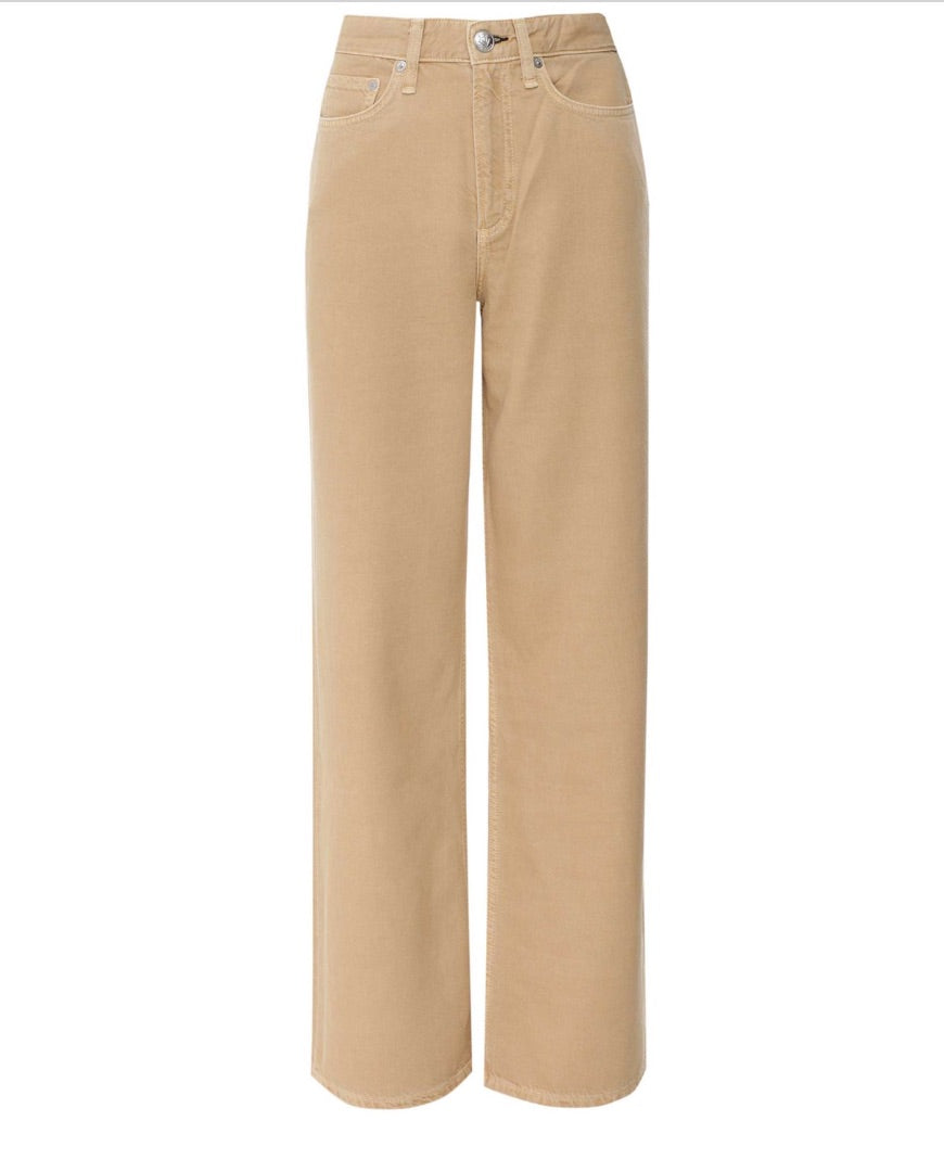 rag & bone Taupe Wide legged soft denim trousers, Size 29
