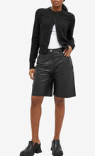 Load image into Gallery viewer, samsoe &amp; samsoe Black Leather shorts, Size Small
